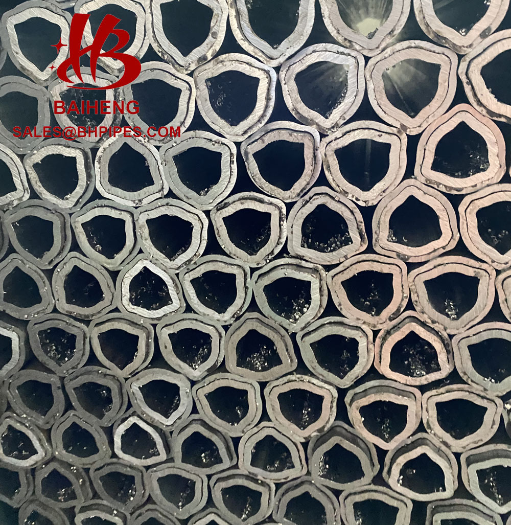 DIN2391 ST52 seamless cold drawn shaped steel tube triangular tube deformed tube for agriculture use3