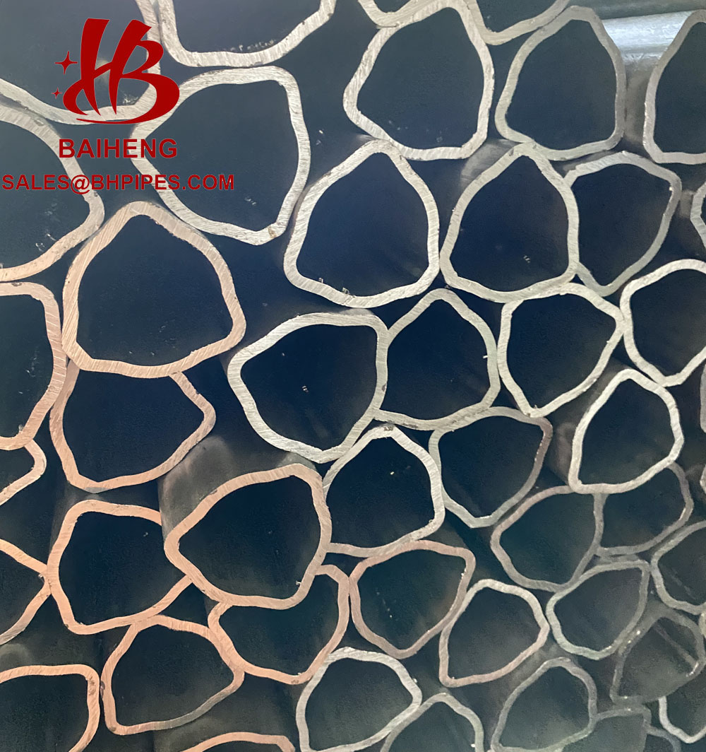 DIN2391 ST52 seamless cold drawn shaped steel tube triangular tube deformed tube for agriculture use1