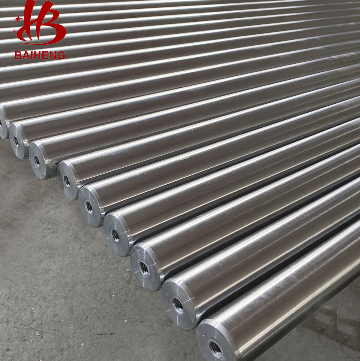 1045 material CK45 chrome plated rods with machined holes1