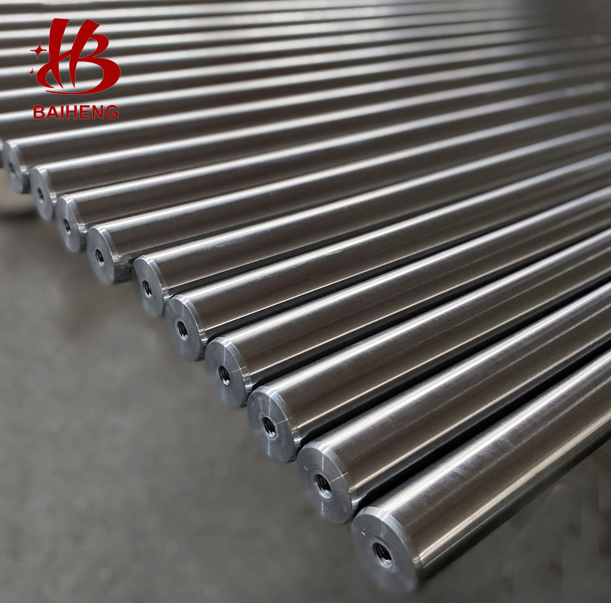 1045 material CK45 chrome plated rods with machined holes3